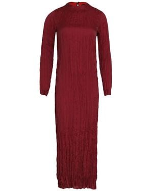 Osklen Wrinkled Maxi Dress - Red