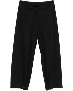 Ma+ Wrap-Front Wide-Leg Pants - Black