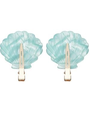 Salt & Wave Lagoon Backstage Seashell Hair Clips (Set Of Two) - Blue