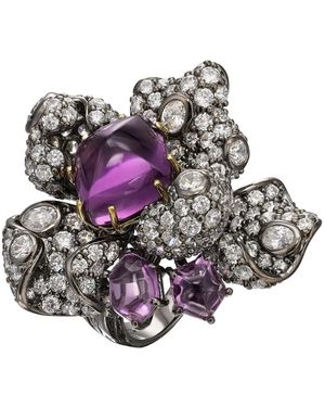 Anabela Chan 18Kt Vermeil Amethyst Blossom Gemstone Ring - Pink