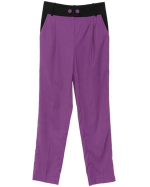MITILIANE COUTURE Pleated Trousers - Purple