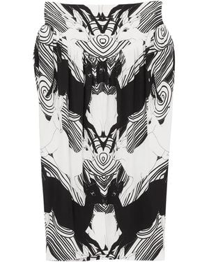 Burberry Abstract Deer Print Skirt - Gray