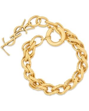 Saint Laurent Rope-Chain Bracelet - Metallic