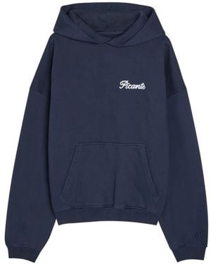 Picante Logo-Embroidered Hoodie - Blue