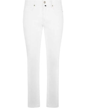 Slowear Logo-Patch Slim-Cut Jeans - White