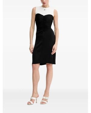 KARL LAGERFELD Ruching-Detail Sleeveless Dress - Black