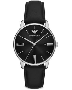 Emporio Armani Three-Hand 39Mm And Bracelet Set - Black