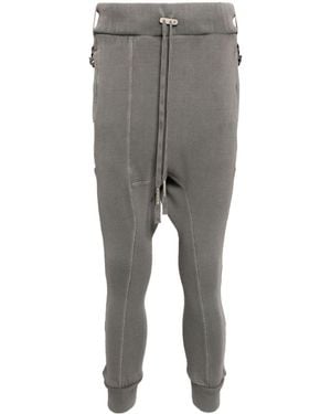 Boris Bidjan Saberi Drop-Crotch Cotton-Blend Track Trousers - Grey