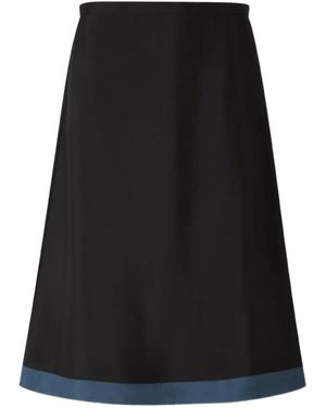 Marni Fabric Hem Midi Skirt - Black