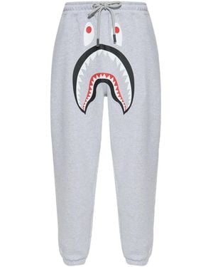A Bathing Ape Shark-head track pants - Blau