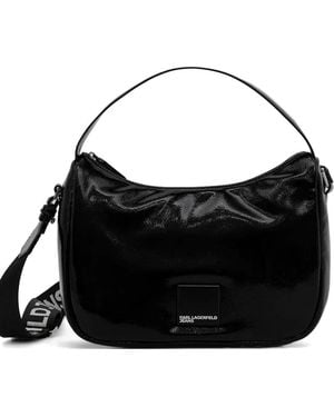 KARL LAGERFELD Bolso Satchel Con Correa Del Logo - Negro