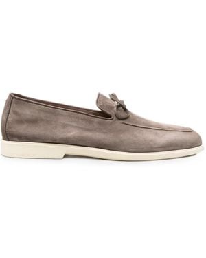 Santoni Segelschuhe Aus Wildleder - Weiß