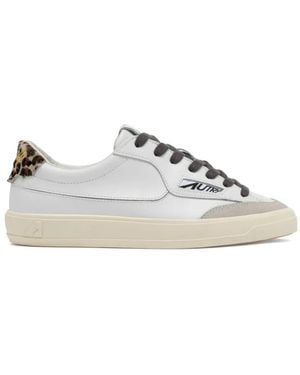 Autry Windscape Leopard-Print Sneakers - White