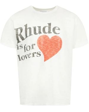 Rhude Lovers Slub t-shirt - Weiß
