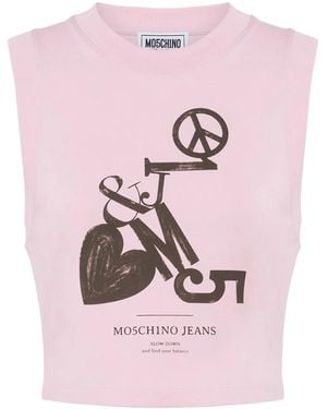 Moschino クロップド トップ - ピンク