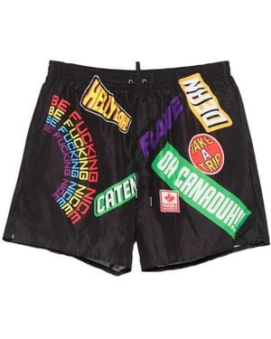 DSquared² Costume Da Bagno Con Stampa - Rosso