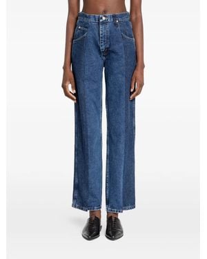 E.L.V. Denim Vaqueros Boyfriend A Paneles - Azul