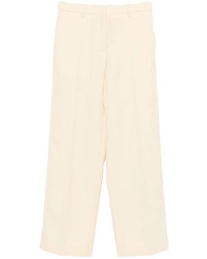 Jil Sander High-Waisted Wool Trousers - Natural
