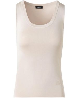 Akris Scoop-Neck Tank Top - Natural