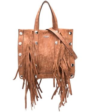 Moschino ロゴ ハンドバッグ - ブラウン