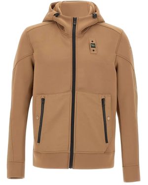 Blauer Zip-Up Hooded Jacket - Brown