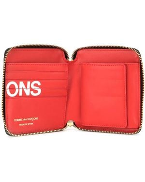 Comme des Garçons "Huge Logo 125X105 Mm" Wallet - Red
