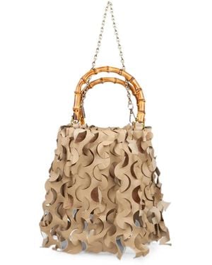 La Milanesa Oceano Bamboo-Handle Tote Bag - Metallic
