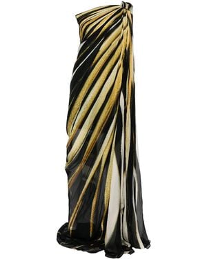 Roberto Cavalli Abito Con Stampa Grafica - Nero