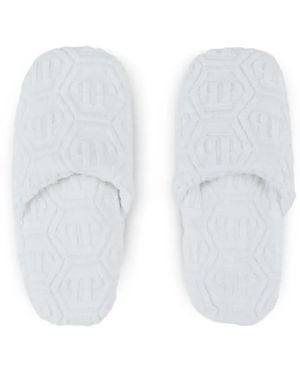 Philipp Plein Hexagon Puffy Slippers - White