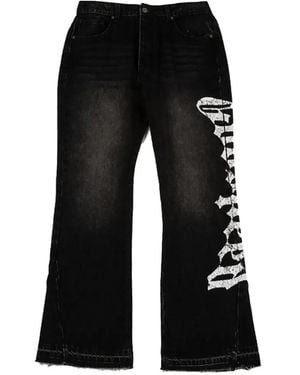 Godspeed Og-Logo Flared Jeans - Black