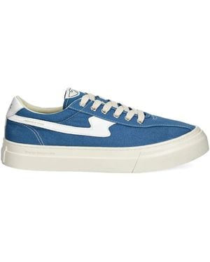 Stepney Workers Club Dellow S-Strike Panelled Lace-Up Trainers - Blue
