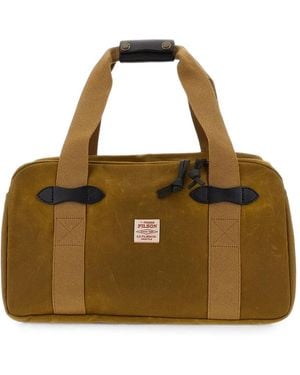 Filson Small Tin Cloth Canvas Logo-Patch Holdalls Bag - Metallic