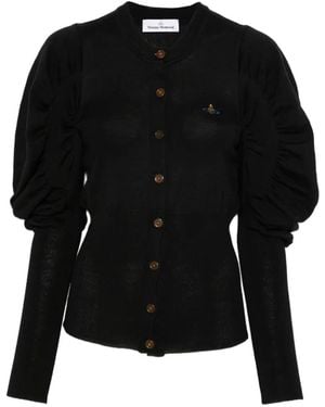 Vivienne Westwood Jersey De Lana Con Bordado De Orbe - Negro