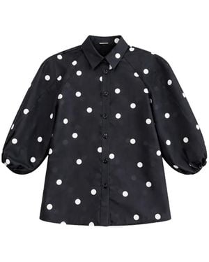 Alexis Polka-Dot Buttoned Shirt - Blue