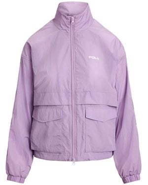 Polo Ralph Lauren Flap-Pocket Logo-Print Jacket - Purple