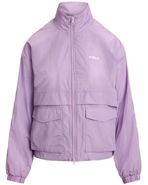 Polo Ralph Lauren Flap-Pocket Logo-Print Jacket - Purple