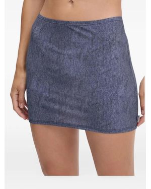 MICHAEL Michael Kors Logo-Plaque Skirt - Blue