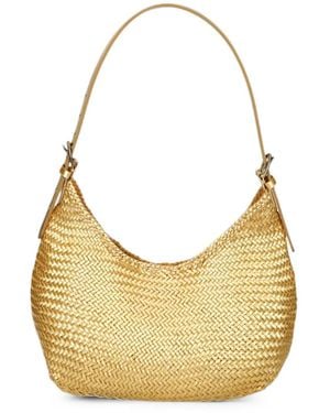 Dragon Diffusion Luna Mezza Woven Leather Tote Bag - Metallic