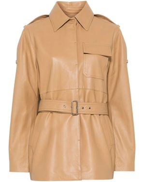 Victoria Beckham Leather Jacket - Brown
