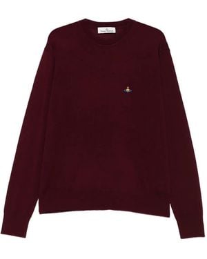 Vivienne Westwood Orb-Embellished Crew-Neck Sweater - Purple