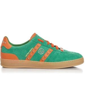 Philipp Plein Retro Rebel star-studs suede sneakers - Verde