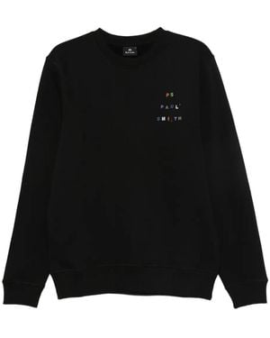 Paul Smith Logo-embroidered sweatshirt - Schwarz