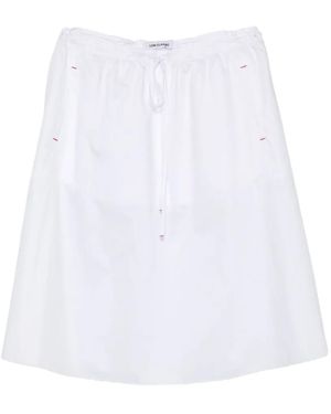 Low Classic Falda Midi Con Cordones - Blanco
