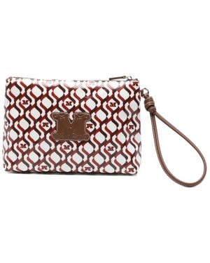 Max Mara Patterned Clutch Bag - White
