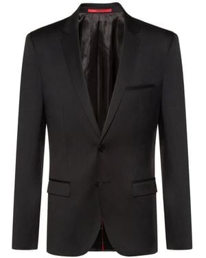 HUGO Notch-Lapel Two-Button Jacket - Black