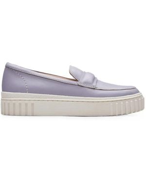 Clarks Mayhill Cove Leather Loafers - White