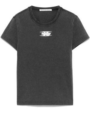 Alexander Wang Dark Cotton T-Shirt - Black