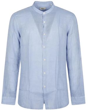 Altea Collarless Shirt - Blue