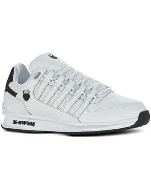 K-swiss Leather Lace-Up Sneakers - White