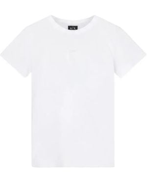 ARMANI EXCHANGE Logo-Patch T-Shirt - White